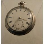 A Victorian pair cased silver pocket watch, the back inscribed Turriff and A McHenrie