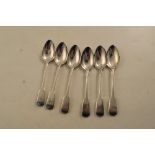 A set of six Victorian silver tea spoons, hallmarked London 1838, gross weight approx. 2oz
