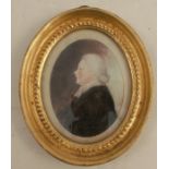 Charles Hayter, pastel, oval portrait , trade label verso, maximum diameter 3.75ins