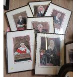 6 prints after Sallon, of Judges, numbered 1-6