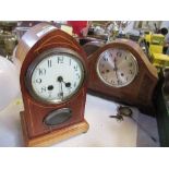 An Edwardian mantle clock, and another