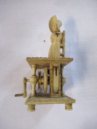 A 19th  century Napoleonic bone prisoner of war model, of a Spinning Jenny, af