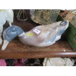 A Lladro model, of a duck, length 14ins - good condition