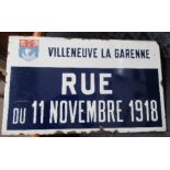 An enamel French street sign, 20ins x 12ins