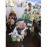 Four Royal Doulton figures, Home Coming, Welcome Home, Boy Evacuee and Girl Evacuee - There are some