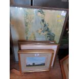 Noel Shepherdson, pastel, landscape, 5.25ins x 7.5ins, together with Brian C Sheward, watercolour,