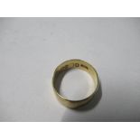 An 18 carat gold plain wedding ring, 3g gross