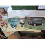 Four Land Rover enamel pictures, approx. 12ins x 16ins