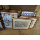 A collection of Punch and other prints