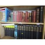 A collection of 19th century novels, The War Illustrated, together with Winston Churchill titles,