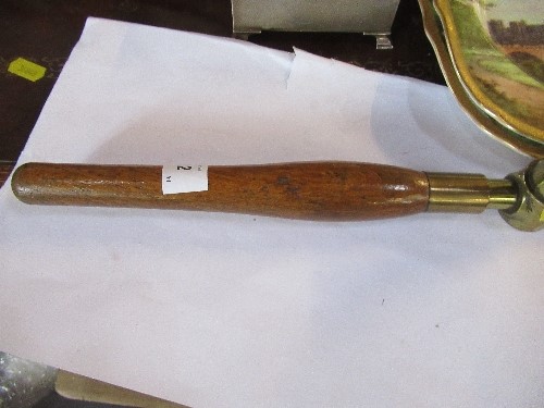 A WW1 British military trench periscope, brass with beech handle, maker marked "R & J Beck Ltd, - Image 6 of 6