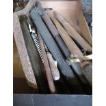 A box of pumps and chisels