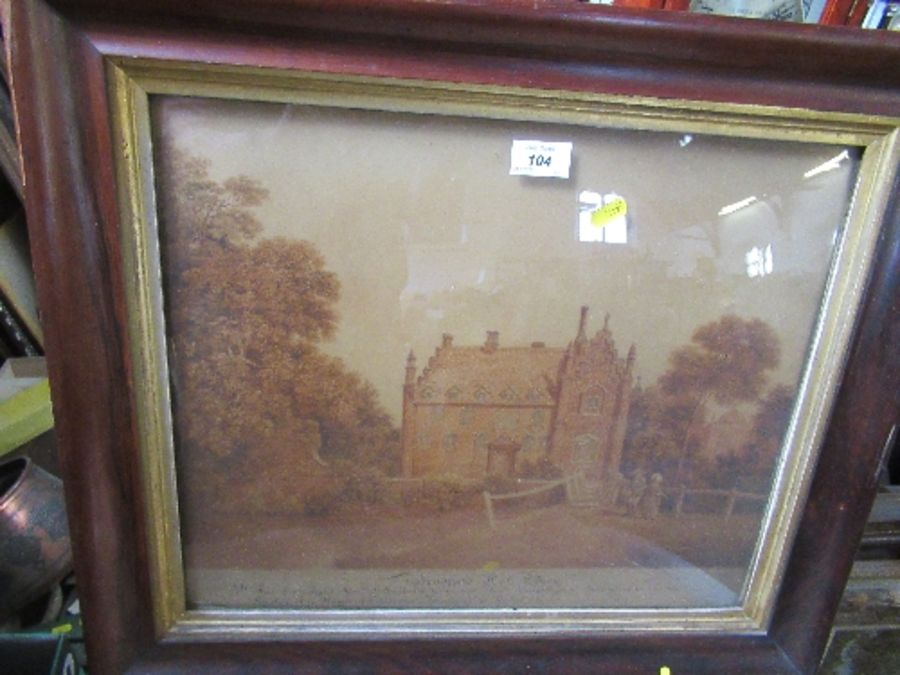 A 19th century watercolour, Bradfield Hall Essex, with inscription below, 14.5ins x 17.75ins - Image 2 of 5