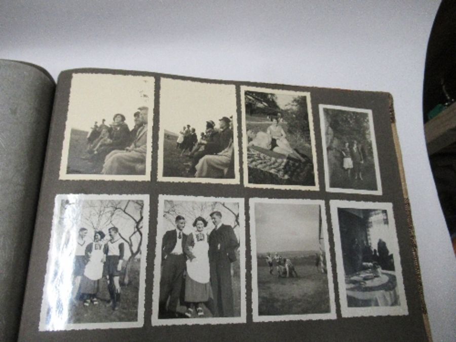 Two photograph albums, the inside front cover of one with World War 2 death notices for Karl - Image 6 of 12