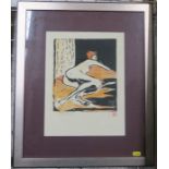Dalozzo, a limited edition print, reclining nude, 5/15, 13ins x 10ins