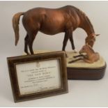 A Royal Worcester limited edition figure, The New Born, with plinth and certificate