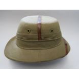 "Polo" pith helmet, bearing label, S & S Vanian Ltd, Khartoum, specially Made in India, Real Pith