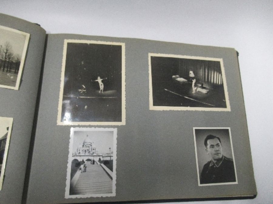 Two Third Reich style photograph albums, one green with a silver image of a helmet and RMBO logo - Image 11 of 13