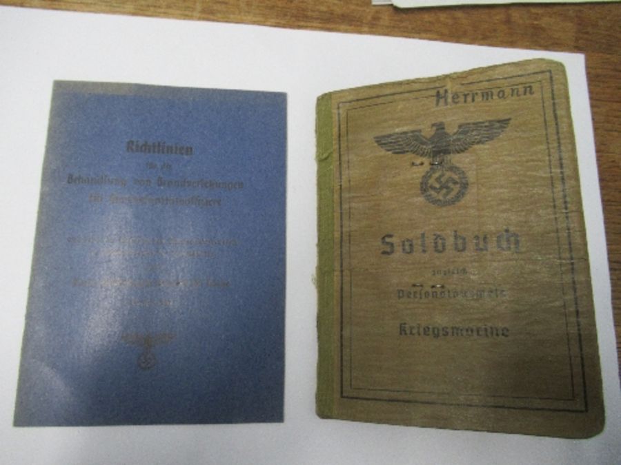 World War II, Kreigsmarine Soldbuch, belonging to Lance Corporal Machinist (Weapons Engineer) Arthur