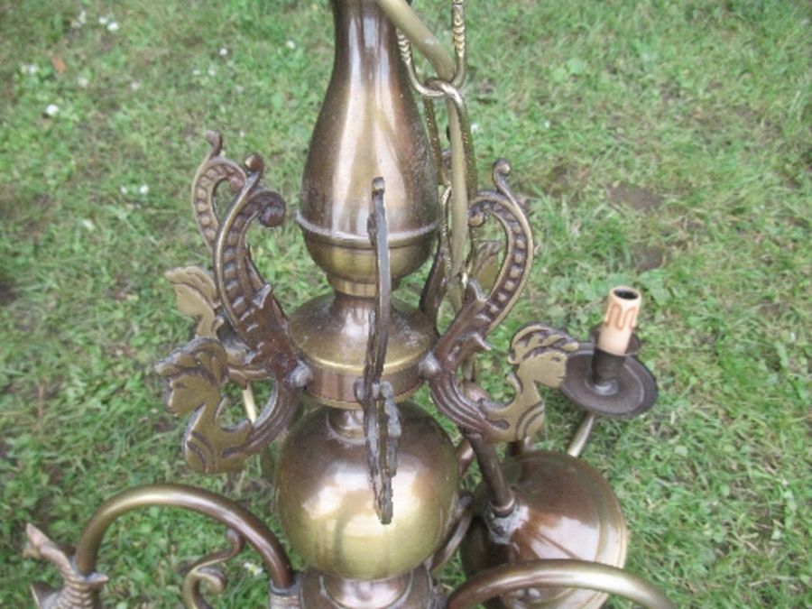 3 brass candelabra - Image 5 of 7
