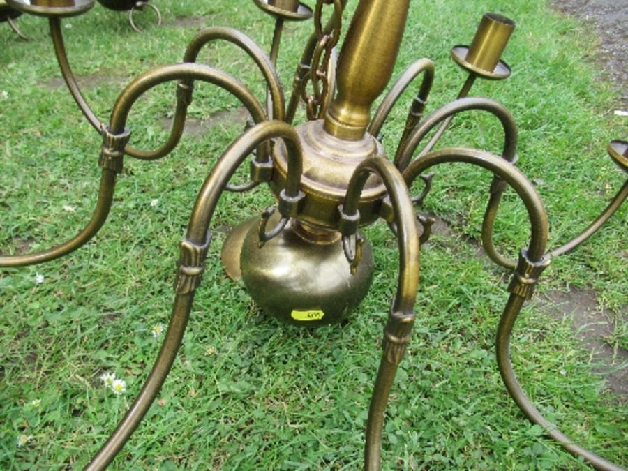 3 brass candelabra - Image 7 of 7
