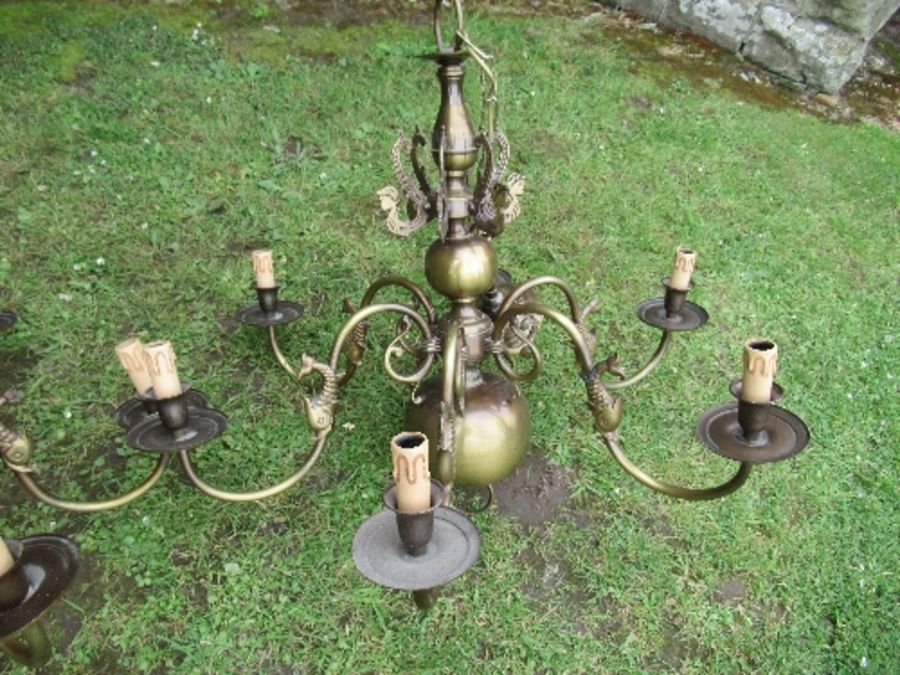 3 brass candelabra - Image 4 of 7