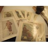 A collection of Vanity Fair prints, approximately 10