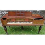 A 19th century mahogany cased square piano by William Stoddart