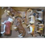 Nine Beswick models, of cattle, to include Hereford Bull, Dunsley Coy Boy, Newton Tinkle, etc,