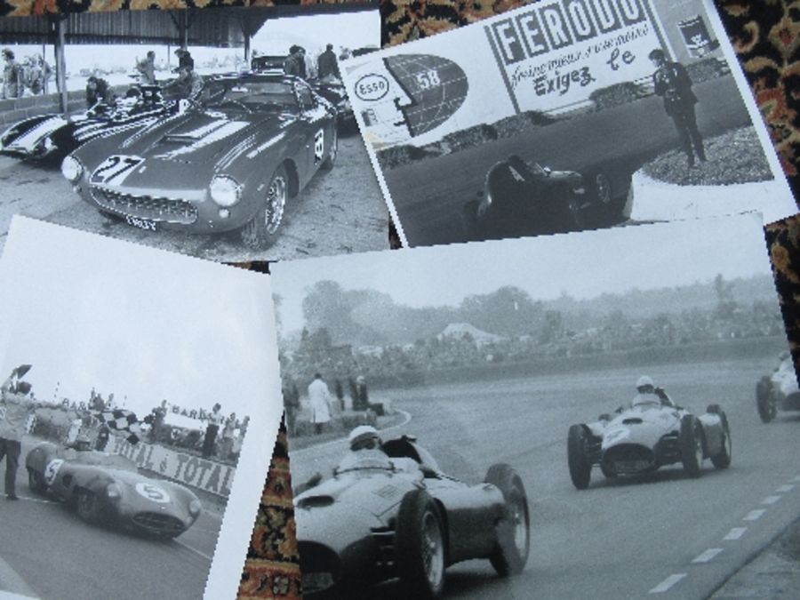 A quantity of motor racing photographs to include Lister, Lightweight E Type, C Type and other