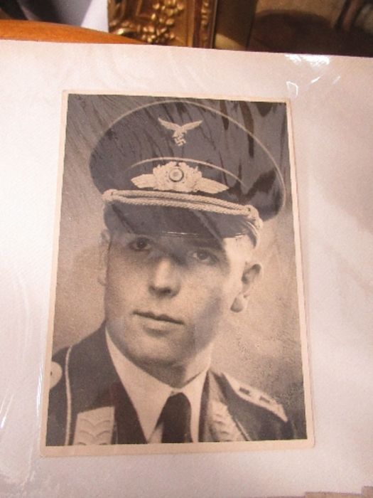 An album containing a World War II ephemera relating to Lt Walter Dilcher, Luftwaffe Battle of - Image 5 of 9