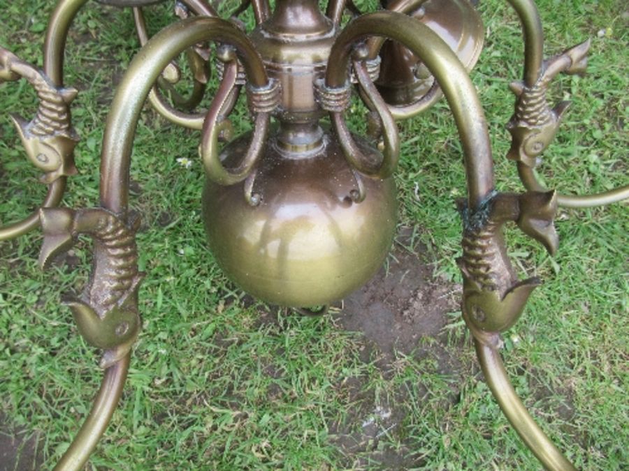 3 brass candelabra - Image 6 of 7