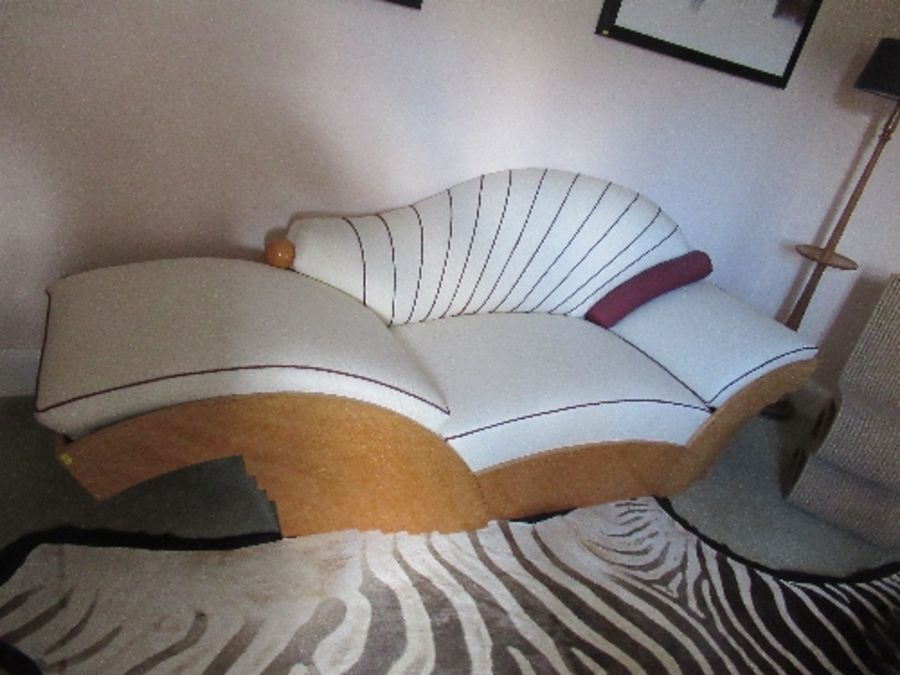 An Art Deco style chaise, "Marilyn" sofa ("Mitzi"), designed by Hans Hollein, for Poltronova 1981, - Image 9 of 9