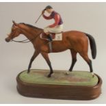 A Royal Worcester figure, The Winner, modelled by Doris Lindner, with plinth - Good condition