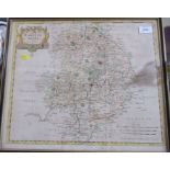 A Morden map of Warwickshire, 15ins x 17ins, together with a map of North America, sheet II, 13ins x