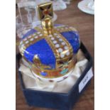 A Royal Crown Derby commemorative paperweight, 1890-1990 - gold stopper present, appears finial re-