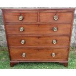 A 19th century mahogany chest of drawers, width 36ins, height 35ins, depth 19ins