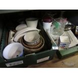 Two boxes of china etc