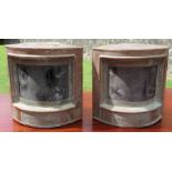 A pair of Simpson Lawrence Glasgow copper Port and Starboard Ships lamps, height 4.5ins