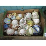 A box of teaware to include Royal Albert