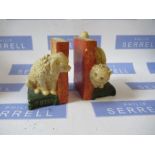 A pair of Bretby book ends, af