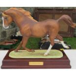 A Clermont Fine China limited edition model, of a horse, Arab Stallion Sherazan, by Robert