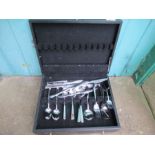 A cased canteen of silver plated cutlery