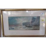 Alfred Parkinson, two watercolours, Meueslade Bay and At the Warra Gower, 8.5imns x 17ins