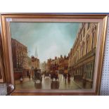 Steven Scholes, oil on canvas, Edwardian scene, 20ins x 24ins