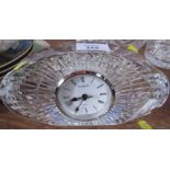 A Waterford glass mantel clock