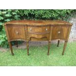 A reproduction sideboard, width 60ins x height 36ins, together with a wine table, coffee table, card