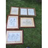 E H Hargrave*, five studies (*see artist info on lot 229A)