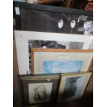 Collection of pictures and posters and antique style print
