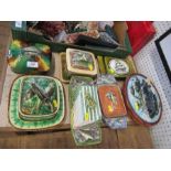 Seven sardine dishes, to include Majolica style